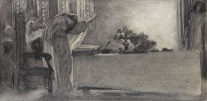 A varázslat, 1870 körül (szén papíron) alkotó: English School