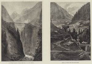 A Szent Gothard vasúti alagút (metszet) alkotó: English School