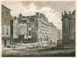 A londoni Strand az 1810-es fejlesztés előtt alkotó: English School