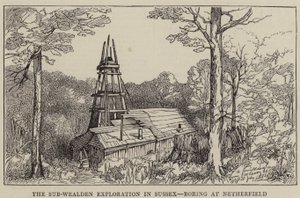 A szub-wealdeni felfedezés Sussexben, Boring at Netherfield (metszet) alkotó: English School