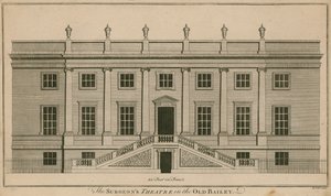 A Surgeons Színház az Old Bailey-ben, Londonban alkotó: English School