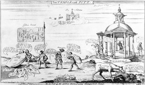 A templom és Pitt, 1757 alkotó: English School