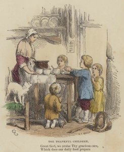 A hálás gyerekek (színes metszet) alkotó: English School