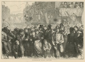 A hálaadás napja: a tömeg: egy durva sarok alkotó: English School