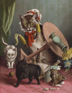 A három kis cica (chromolitho) alkotó: English School