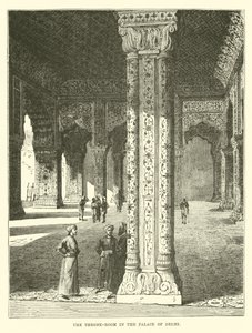 A trónterem a Delhi palotában alkotó: English School