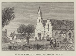 A tizedvita Walesben, Llanarmon templom (metszet) alkotó: English School