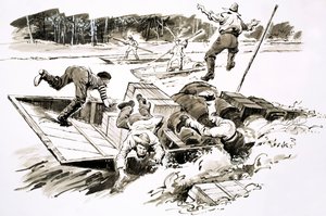 Kincsvadászok: Klondike Stampede (guache papíron) alkotó: English School