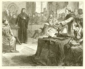 John Wycliffe pere a Blackfriars kolostorban, London, 1382 alkotó: English School