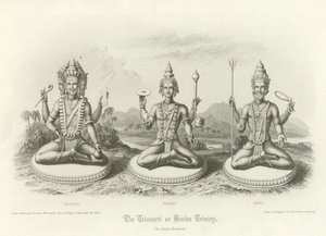 A Trimurti vagy Hindu Szentháromság alkotó: English School