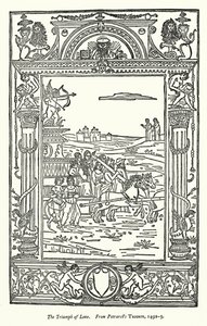A szerelem diadala, Petrarca Trionfi című művéből alkotó: English School