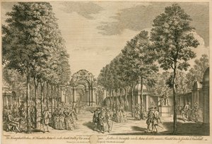 A Diadalívek, Handels úr szobra, a Vauxhall Gardens déli sétányán, Londonban alkotó: English School