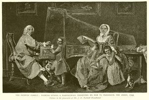 A Tschudi család: Tschudi Tuning a bemutatta Nagy Frigyesnek, 1745 alkotó: English School