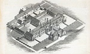 Canterburyben felállítandó Union Workhouse a The Illustrated London Newsból, 1846. november 7. alkotó: English School