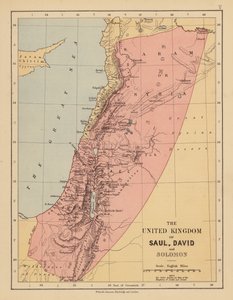 Saul, Dávid és Salamon Egyesült Királysága (színes litográfia) alkotó: English School