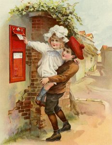 The Village Letter-Box (színes litográfia) alkotó: English School