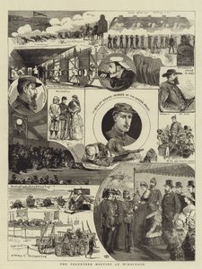 Az önkéntes találkozó Wimbledonban (metszet) alkotó: English School