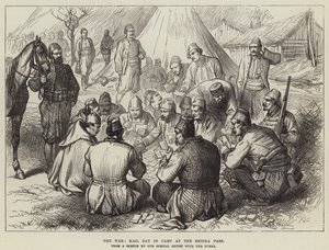 A háború, postanap a táborban a Shipka-hágónál (metszet) alkotó: English School