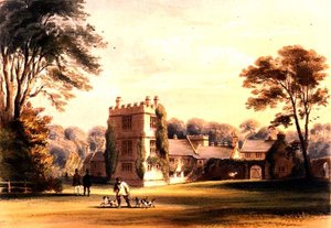 A nyugati torony, Cotehele ház, 1830-40 körül (színes litó) alkotó: English School