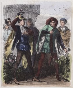 Die weißen und roten Rosen