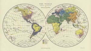 A világ, amely a vallások megoszlását mutatja alkotó: English School