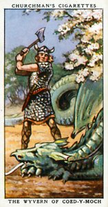 A Coed-Y-Moch-i Wyvern (színes litográfia) alkotó: English School