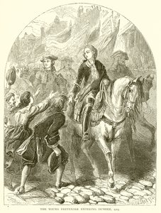 Az ifjú színlelő belép Dundee-be, 1715 alkotó: English School