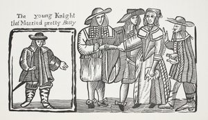 A fiatal lovag, aki feleségül vette a csinos Bettyt, illusztráció a Chap-books of the Eighteenth Century-ből, John Ashton, pub. 1882 alkotó: English School