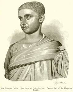 Az ifjabb Philip. (Civita Lavinia-ban találtak mellszobrot. Capitolium, Császárok terme, 69. sz.)