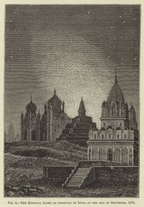 Az állatövi fény Indiában 1874. december végén alkotó: English School