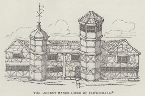 Fawkeshall ősi udvarháza (metszet) alkotó: English School
