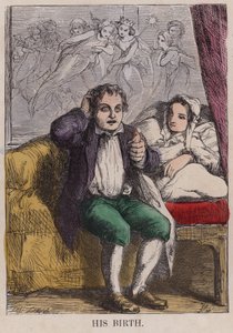 Tom Thumb születése (színes metszet) alkotó: English School