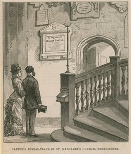 William Caxton temetkezési helye alkotó: English School