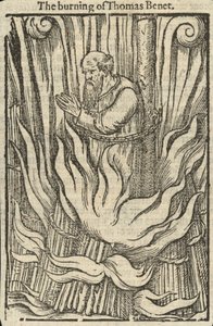 Thomas Benet megégetése (metszet) alkotó: English School