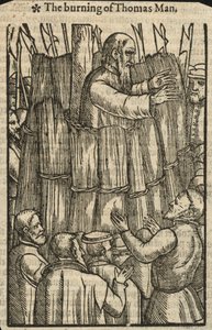 Thomas Man elégetése (metszet) alkotó: English School