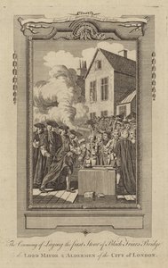 A Black Friars híd első kövének letételi ünnepsége alkotó: English School