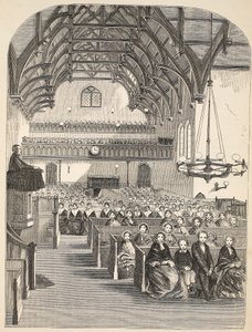 A brixtoni kápolna, illusztráció a londoni bűnügyi börtönökből és Henry Mayhew és John Binny jelenetei a börtönéletből, kocsma. 1862 alkotó: English School