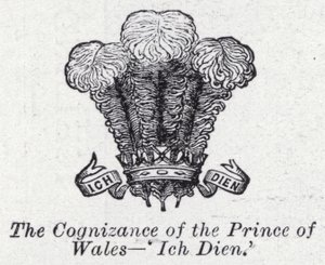 A walesi herceg ismerete, „Ich Dien” (litho) alkotó: English School
