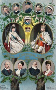 V. György király és Mária királyné koronázása alkotó: English School