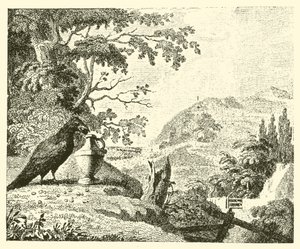 A varjú és a korsó (metszet) alkotó: English School