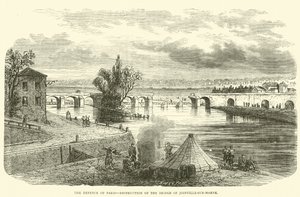 Párizs védelme, Joinville-sur-Marne hídjának lerombolása, 1870. november alkotó: English School