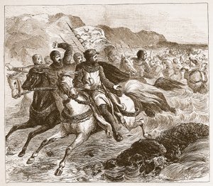 Johns hadseregének katasztrófája a Wash-ben, illusztráció a Cassells Illustrated History of Englandből (szépia fotó) alkotó: English School