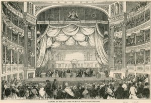 Az Art Union díjainak rajza a Drury Lane Színházban 1843-ban alkotó: English School