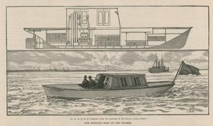 Az elektromos hajó a Temzén alkotó: English School