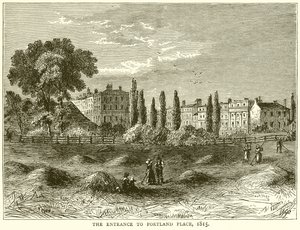 A Portland Place bejárata, 1815 alkotó: English School