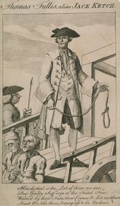 Thomas Tullis, alias Jack Ketch kivégzése (metszet) alkotó: English School