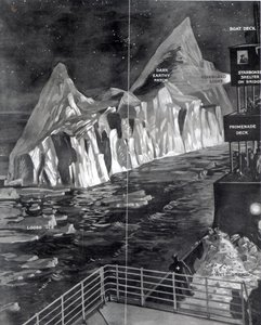 A híres jéghegy, ahogyan J. Scarrott látta a Titanic fedélzetén, 1912 alkotó: English School