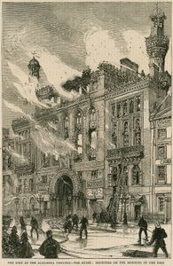 A tűz az Alhambra Színházban – a romok, a tűz reggelén, 1882. december 7-én alkotó: English School