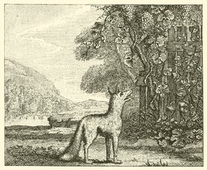 A róka és a szőlő (metszet) alkotó: English School