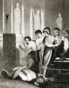 A bálvány, Dagan a földre esik, amikor a frigyládát beviszik a templomába alkotó: English School